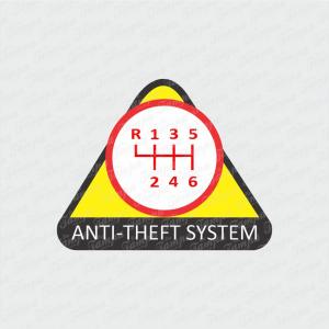 ANTI-THEFT SYSTEM  - Automotivo Branco Brilho Orajet entre 3 e 9cm (Proporcional a imagem) 4x0 Fosco Emborrachado Detalhado 