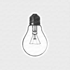Lampada  - Geek Branco Brilho Orajet entre 3 e 15cm (Proporcional a imagem) 4x0 Fosco Emborrachado Detalhado 