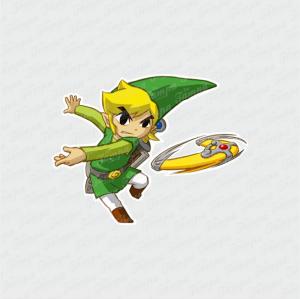 Link 3 - Zelda Branco Brilho Orajet entre 3 e 15cm (Proporcional a imagem) 4x0 Fosco Emborrachado Detalhado 