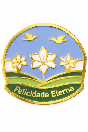 PIN DE METAL LIRIO Metal Pin  Verniz Esmaltado Esmaltado PRE VENDA FELICIDADE ETERNA