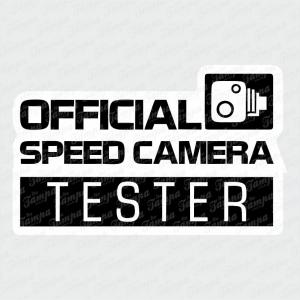 Speed Camera Tester  - Automotivo Branco Brilho Orajet entre 3 e 9cm (Proporcional a imagem) 4x0 Fosco Emborrachado Detalhado 
