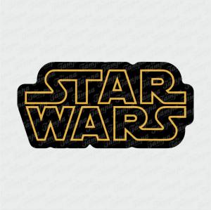 Star Wars - Star Wars Branco Brilho Orajet entre 3 e 9cm (Proporcional a imagem) 4x0 Fosco Emborrachado Detalhado 