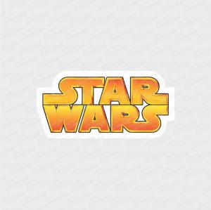 star wars - Star Wars Branco Brilho Orajet entre 3 e 9cm (Proporcional a imagem) 4x0 Fosco Emborrachado Detalhado 